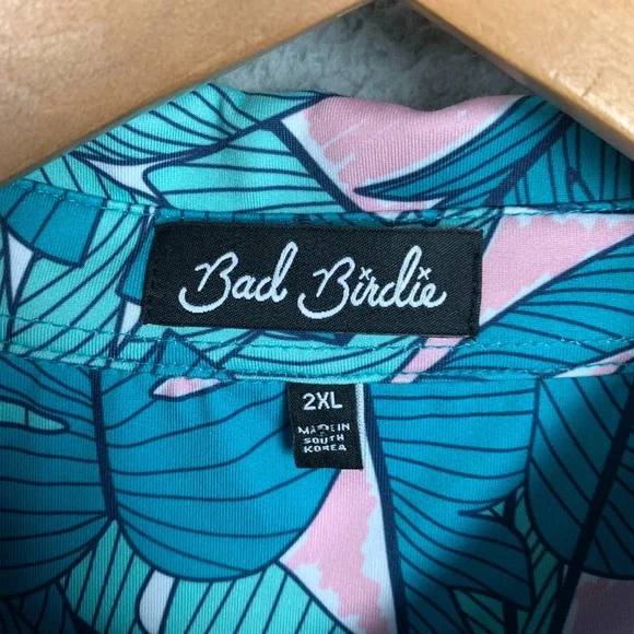 Bad Birdie Palmnado &‎ Blue Dreams Polo Shirt Mens 2XL Stretch Golf Lot of 2